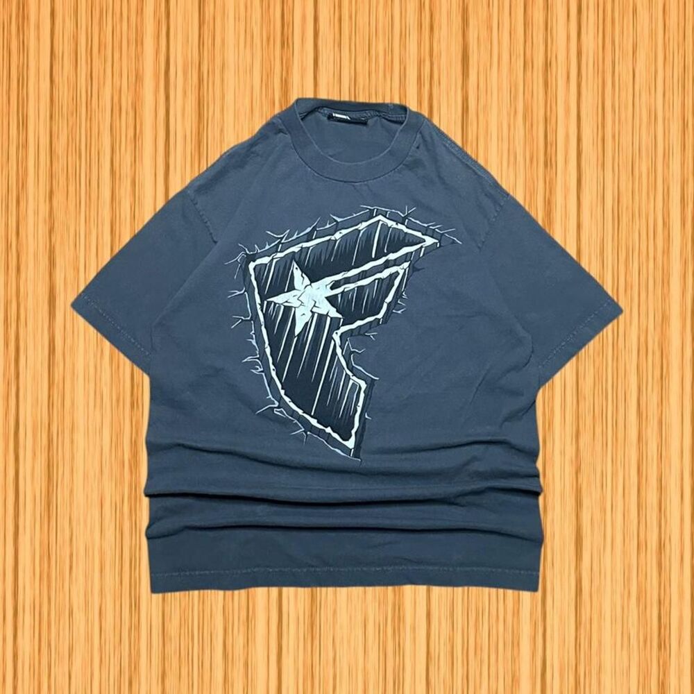 Famous Stars And Straps Distressed Charcoal Gray Graphic T-Shirt